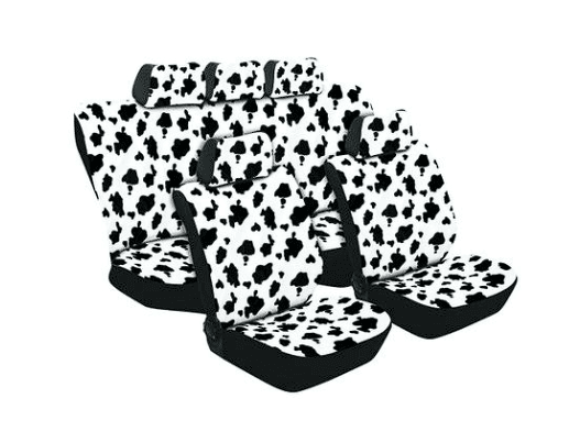 S/Cov Cow Print 11PCS Texaswhbk
