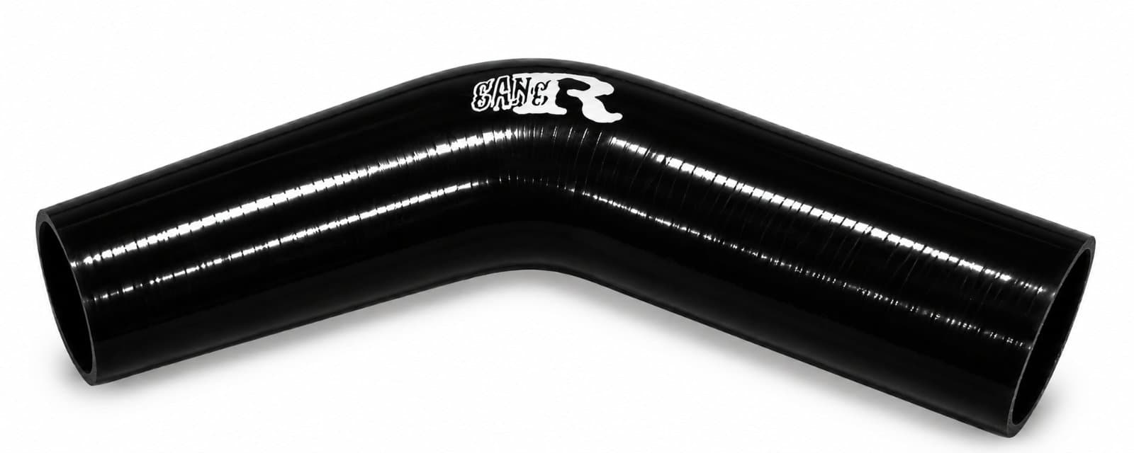 Silicone 45 Degree 70 Black 200 Long 5mm 4PLY